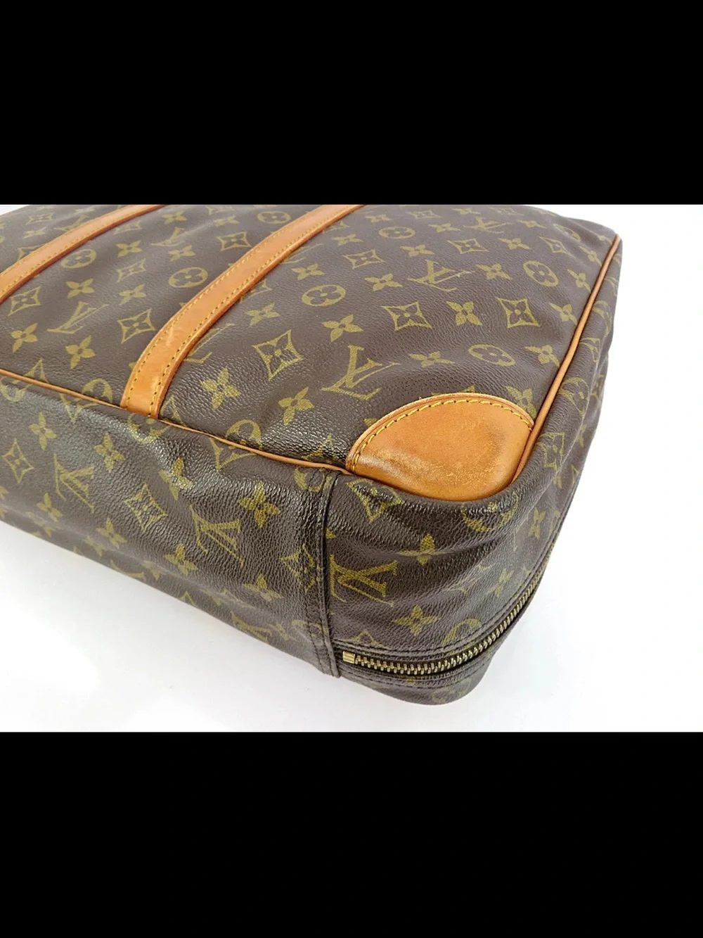 Louis Vuitton Monogram Travel Briefcase in Brown and Tan